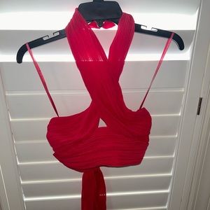 DO+BE High Wrap Neck Pink Top